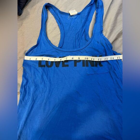 Victoria secret PINK Racerback Tank Top in Blue size S - Picture 3 of 4